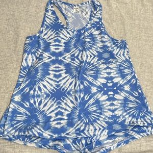 Pajama short set racer back tie die size medium